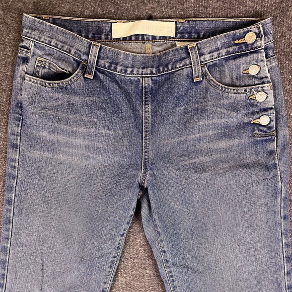 Vintage Y2k GAP Sidewinder Jeans Womens 10 Blue Button Closure Bootcut 32.5x31.5 - Picture 7 of 11